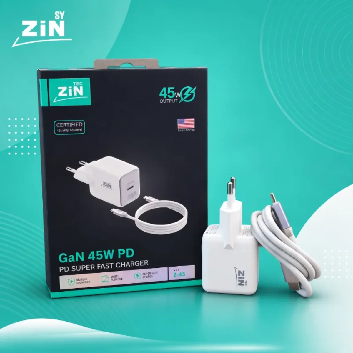 صورة المقالة: 🔌شاحن ZIN TEC GaN 45W الأصلي🚀